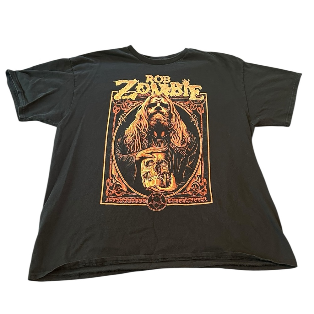 Rob Zombie 2020 T Shirt Mens XL Black Warlock Graphic Short Sleeve Rock Band